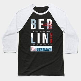 berlin Germany typography Baseball T-Shirt